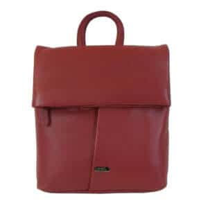 HGL Damen Rucksack rot Echt-Leder Glattleder Stadtrucksack Cityrucksack 19282